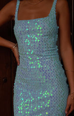 Nova Blue Sequin Maxi Dress Image