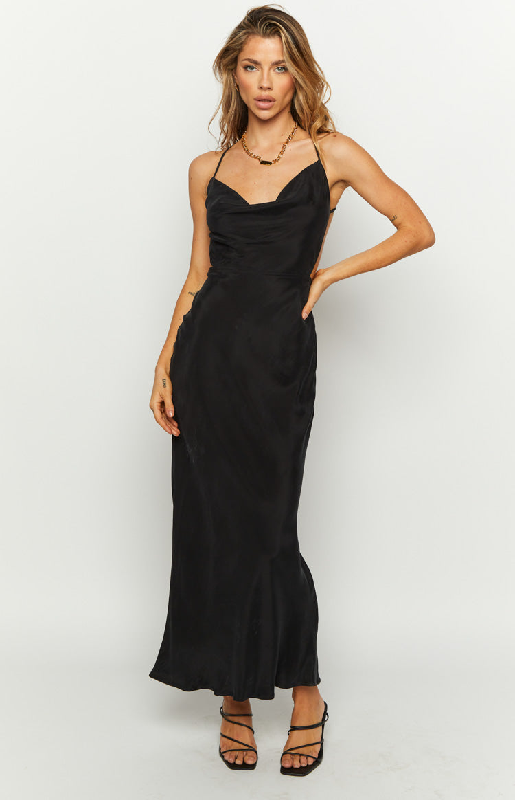 Opal Black Midi Dress Image