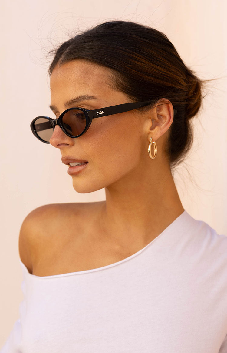 Otra Eyewear Ivy Black Olive Cat Eye Sunglasses Image