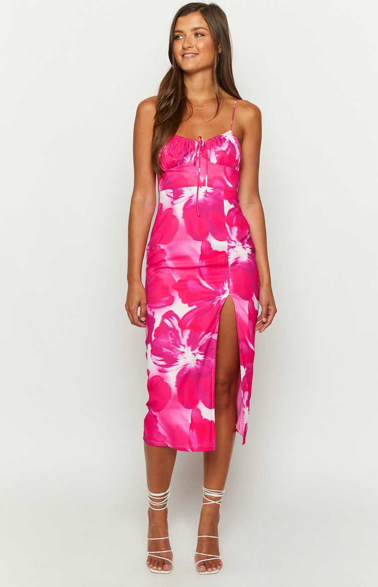 Paloma Pink Print Midi Dress BB Exclusive Australia