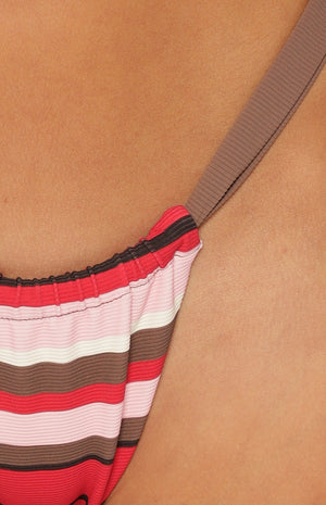 Parker Pink Multi Stripe Channel Bikini Bottoms