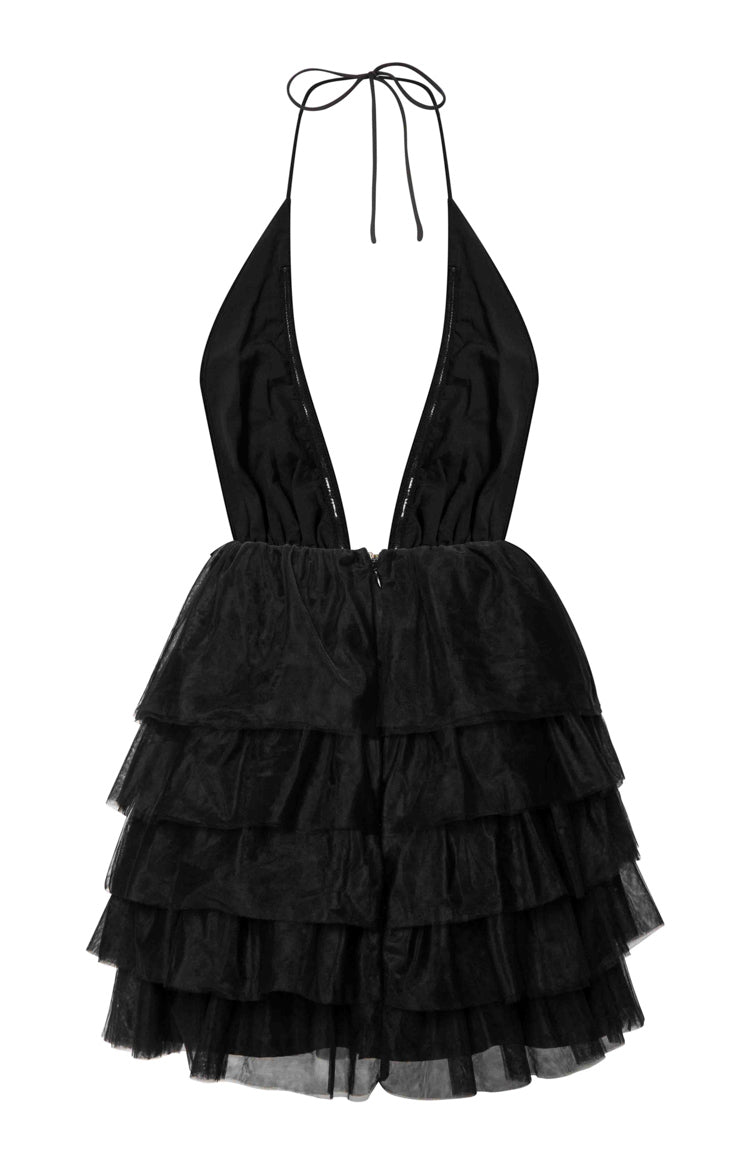 Party Favour Black Mini Dress Image