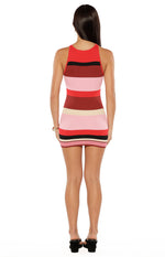 Pearson Pink Stripe Micro Mini Knit Dress Image