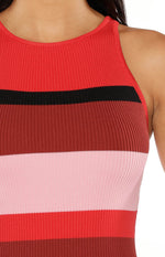 Pearson Pink Stripe Micro Mini Knit Dress Image