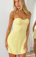 Penny Lane Yellow Sequin Mini Dress