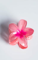 Beginning Boutique Frangipani Pink Flower Clip a pink frangipani flower hair clip with a bright pink center