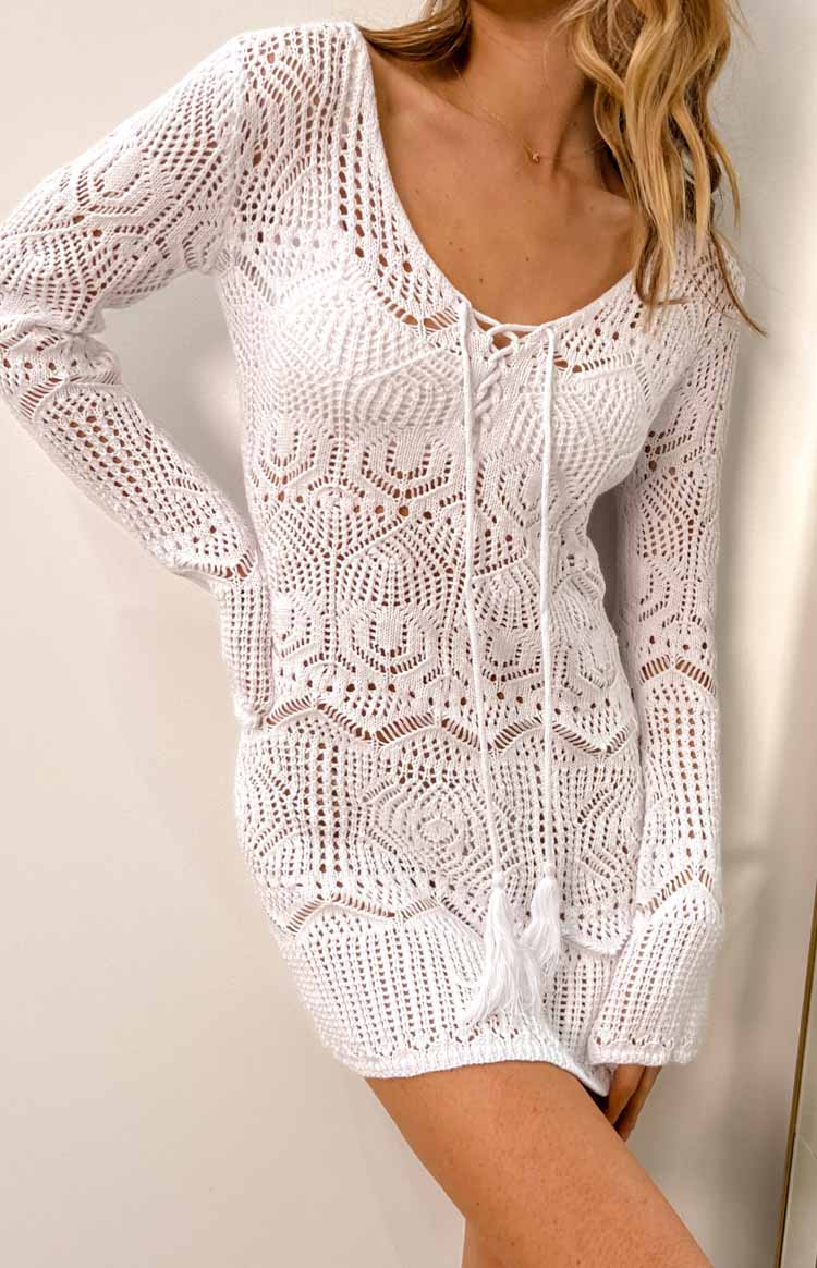 Pippa White Knit Mini Dress BB Exclusive