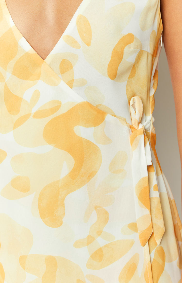 Posie Yellow Print Mini Dress Image