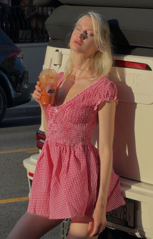 Raldo Red Gingham Playsuit