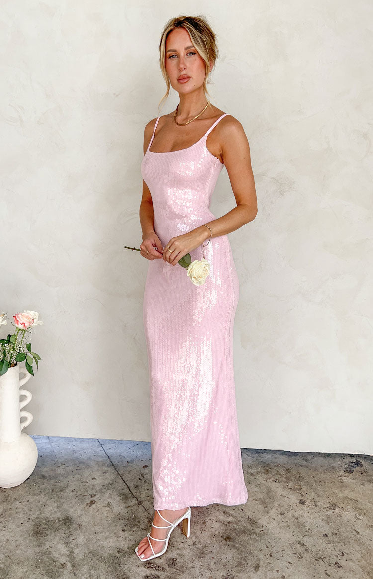 Rosalie Pink Sequin Maxi Dress Image