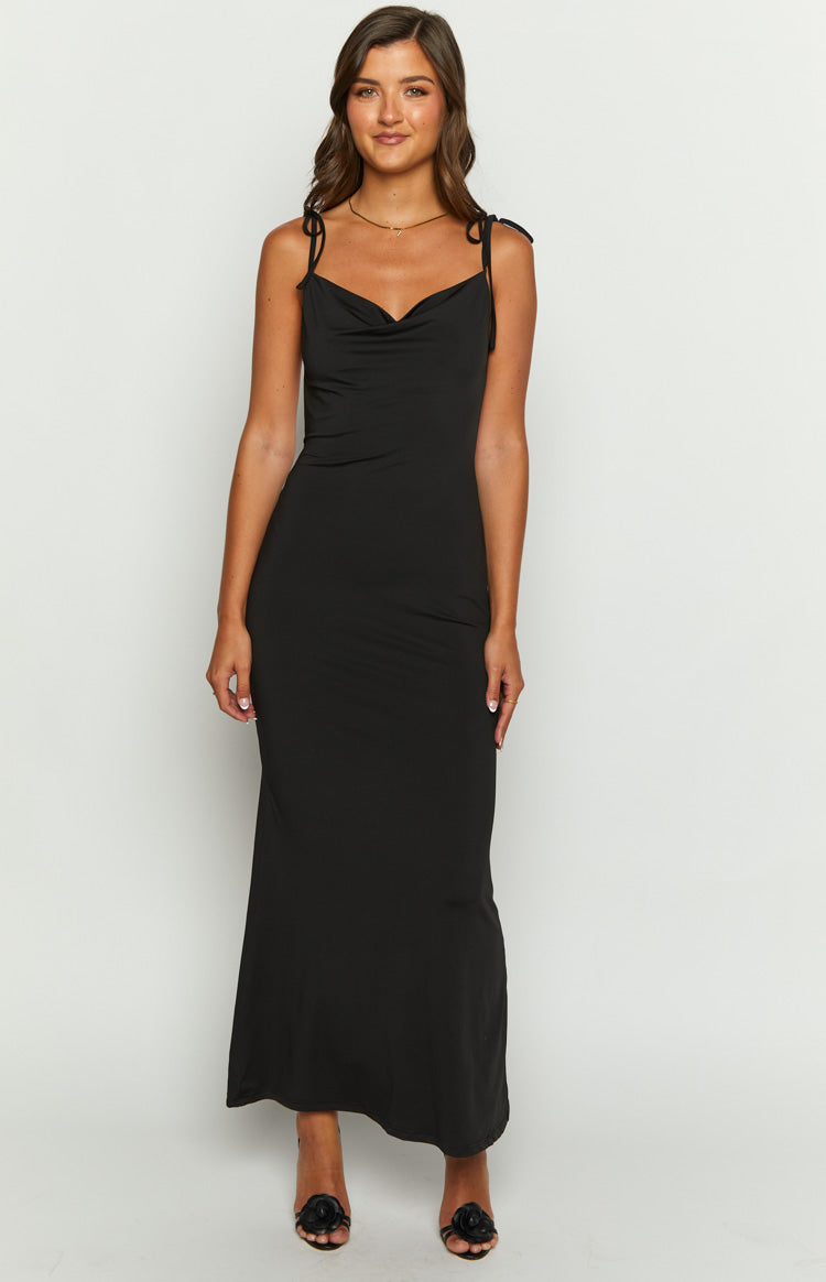 Shop Formal Dress - Riley Black Maxi Dress third image