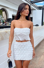 Roaslie White Mini Skirt Image