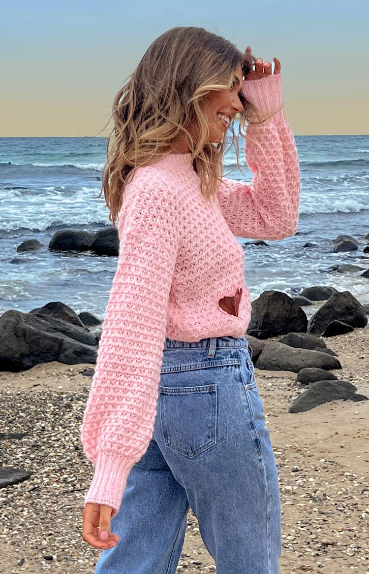 Pink deals heart jumper