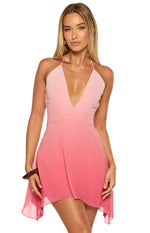 Rylie Pink Ombre Halter Mini Dress Image