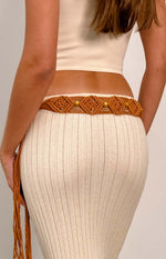 Savani Brown Braided Belt Image
