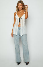 As It Was White Frill Cami Top Image