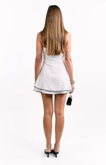 Scott White and Black Contrast Strapless Mini Dress Image