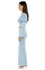 Simona Blue Maxi Knit Skirt Image