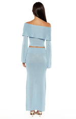 Simona Blue Maxi Knit Skirt Image