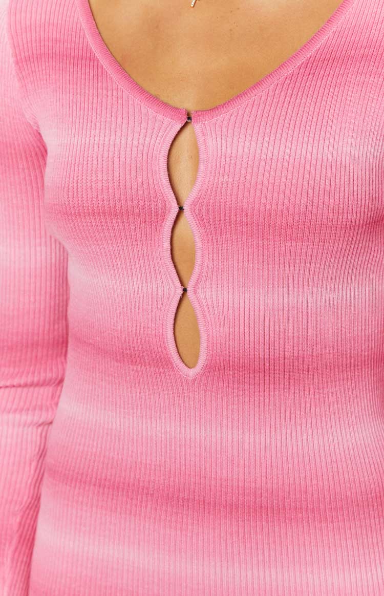 Sugarplum Pink Knit Mini Dress Image
