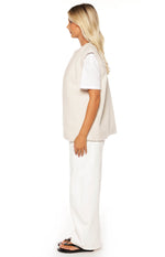 Summi Cream Teddy Fleece Vest Image