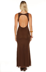 Sunflower Brown Mesh Maxi Dress Image