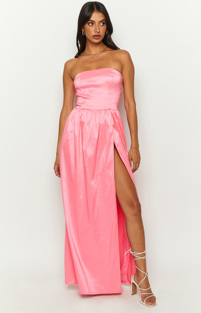 Strapless Cutout Maxi Dress in Pink main image 0