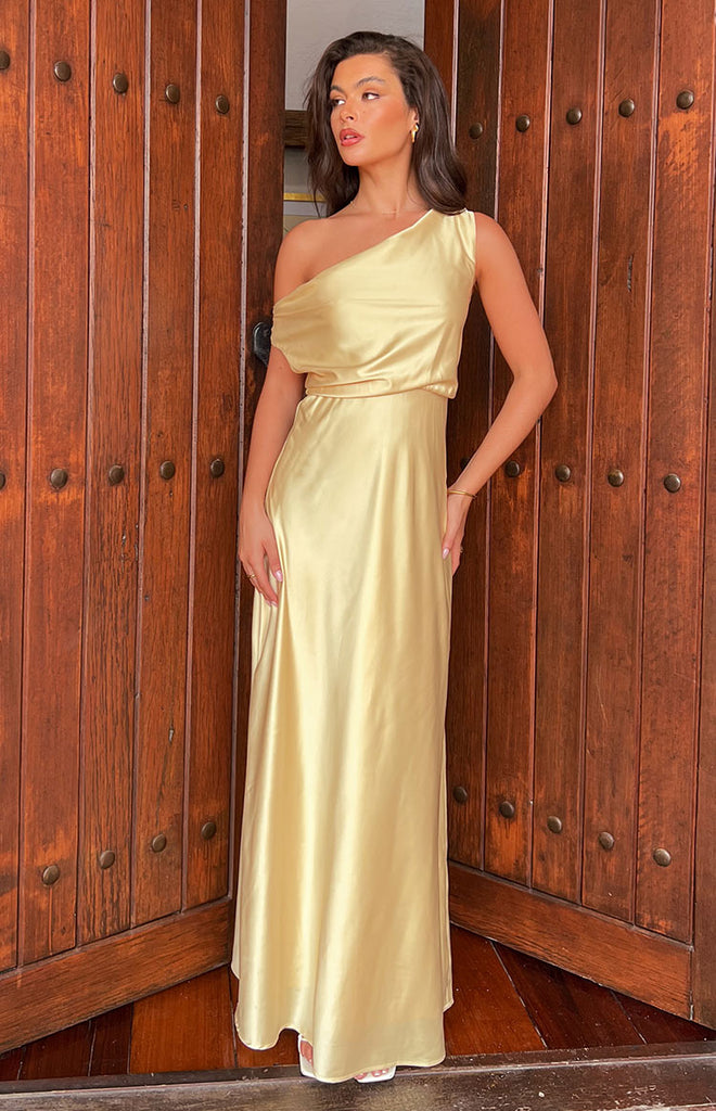 Sunshine Elegance Yellow Formal Maxi Dress – Beginning Boutique