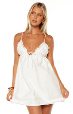 Sweet Pea White Tie Mini Dress Image