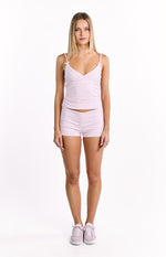 Sweetie White and Pink Stripe Shorts Image