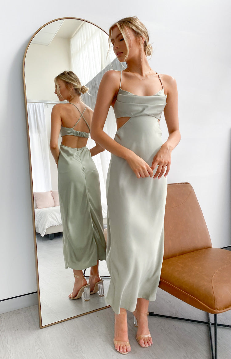 Taleah Cut Out Maxi Dress Sage Taleah Cut Out Maxi Dress Sage
