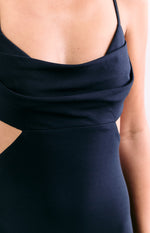 Taleah Navy Crepe Formal Maxi Dress Image