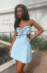 Tenley Blue Strapless Mini Dress Image