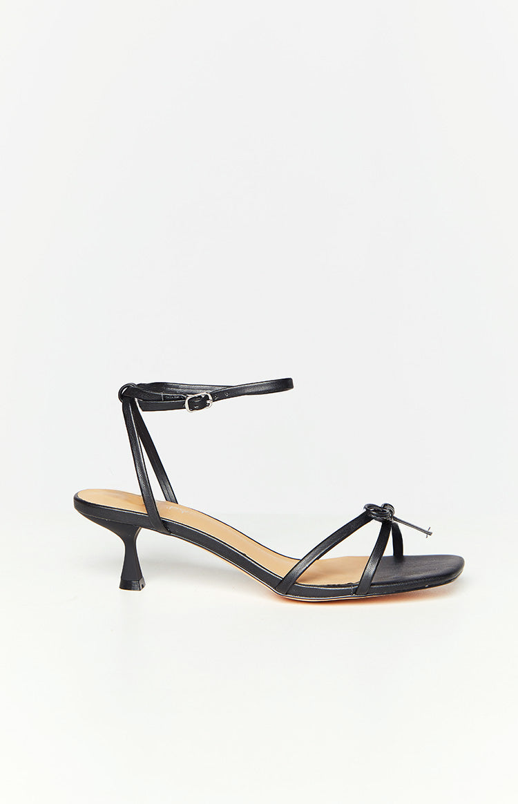 Therapy Luci Black Smooth PU Heels Image