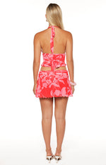 Tilley Red Floral Halter Neck Top Image
