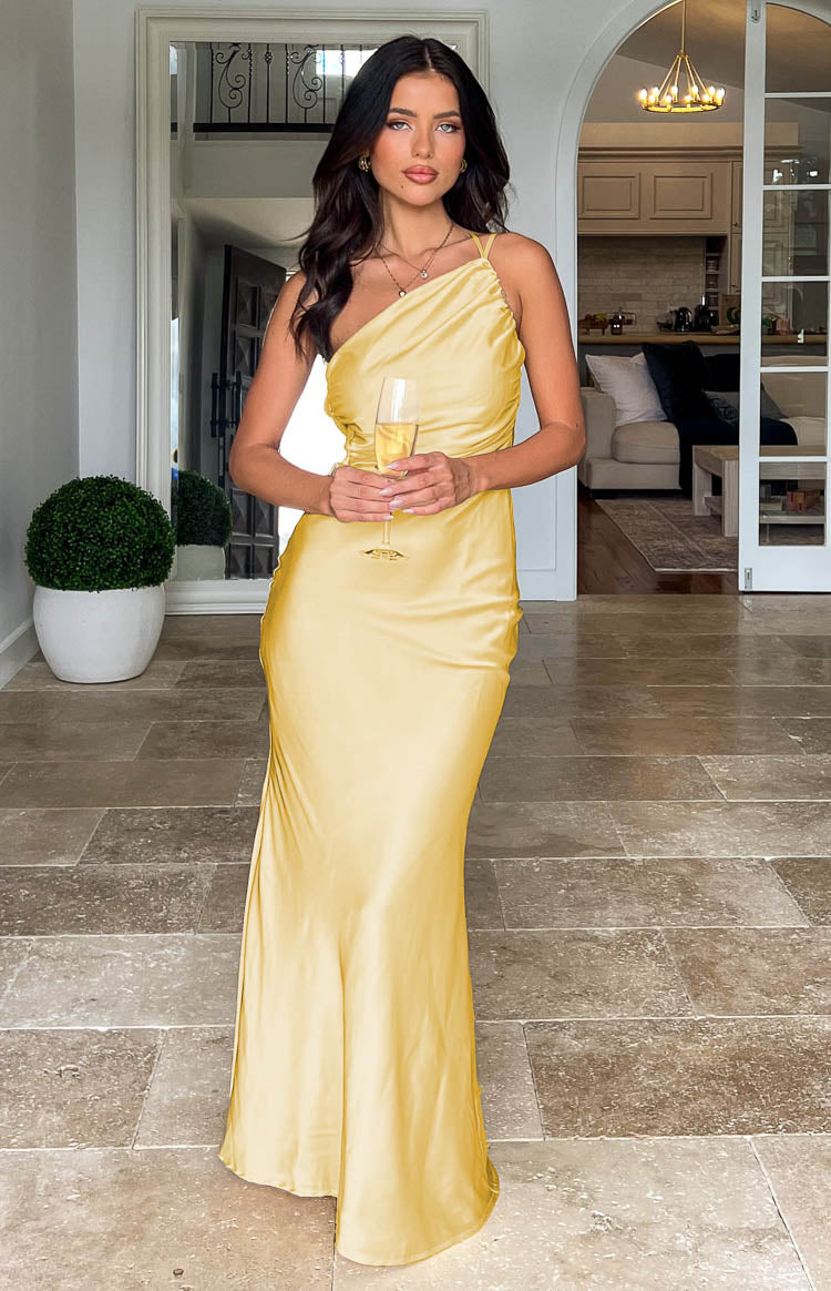 Tina Yellow Formal Maxi Dress – Beginning Boutique