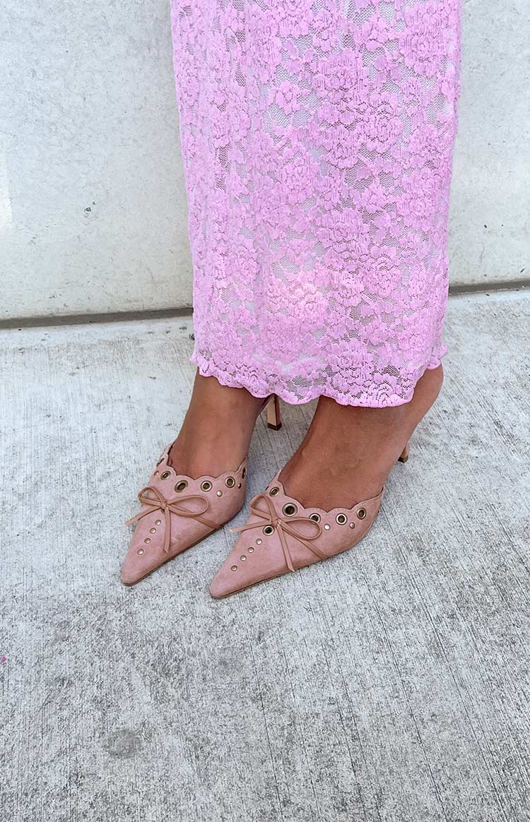 Tony Bianco Shae Blossom Suede Heels Beginning Boutique