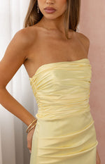 Tory Yellow Strapless Mini Dress Image