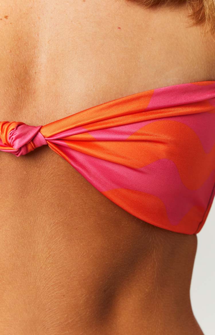 Two Swim Sherbet Pink Strapless Bandeau Knot Top Image