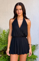 Tyler Black Halter Neck Playsuit Image