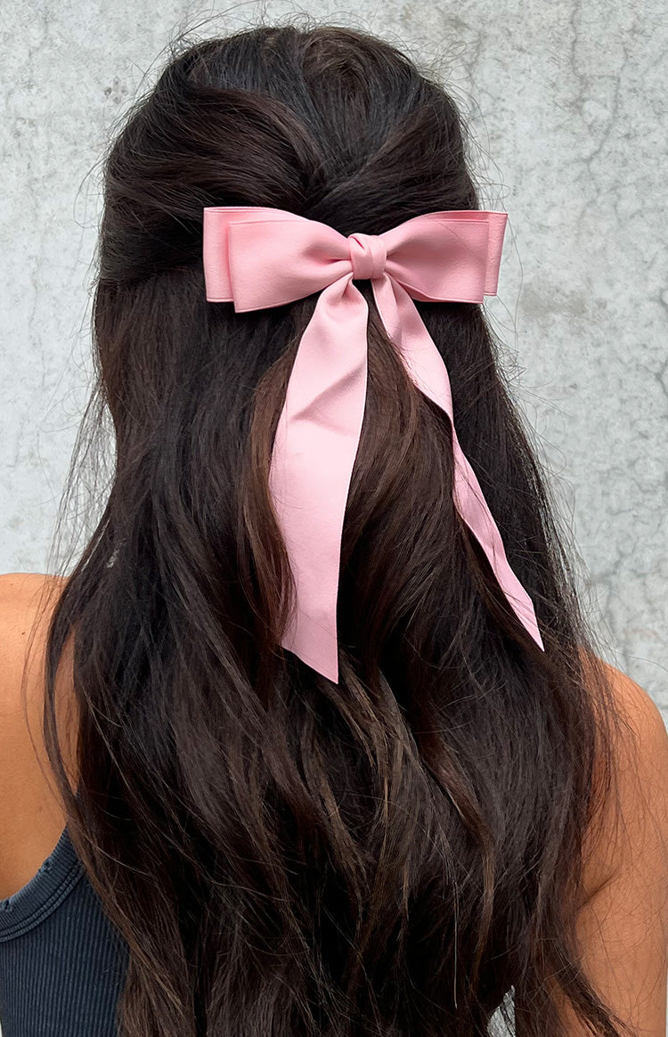 Whimsy Willow Pink Bow Hair Clip Image