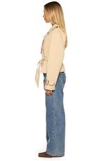 Wilda Cream Cropped Trench Coat Image