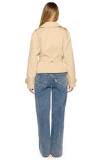 Wilda Cream Cropped Trench Coat Image