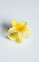 Beginning Boutique Frangipani Yellow Flower Clip yellow translucent frangipani flower hair clip