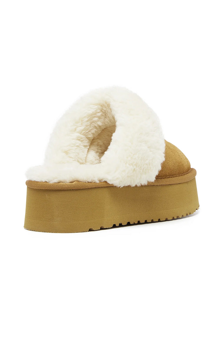 Therapy Ziggy Tan Suede Cow Slippers Image