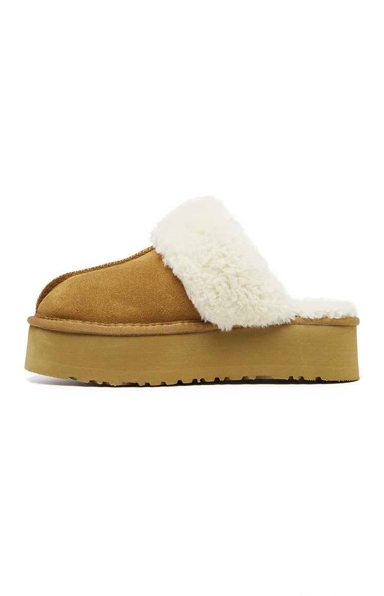 Therapy Ziggy Tan Suede Cow Slippers Image
