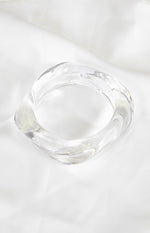 Zantie Clear Resin Square Bangle Image
