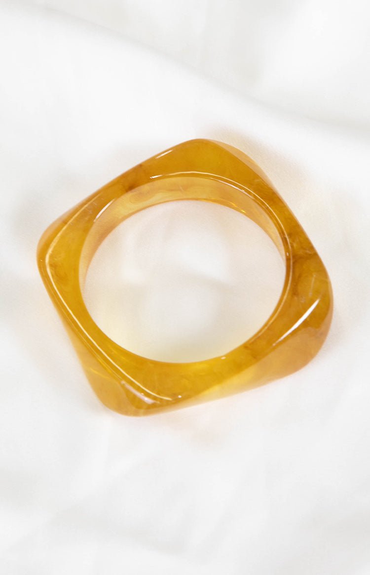 Zantie Yellow Resin Square Bangle Image