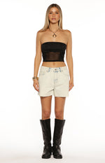 Annette Acid Wash Denim Shorts Image