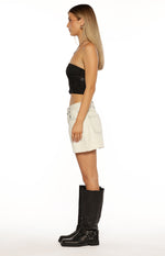 Annette Acid Wash Denim Shorts Image